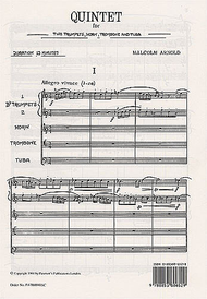 Quintet for Brass Op. 73 Sheet Music by Malcolm Arnold