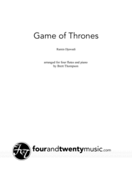 Game Of Thrones arranged for four flutes and piano Sheet Music by Ramin Djawadi