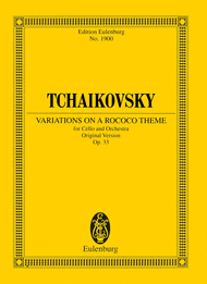 Variations On A Rococo Theme For Cello And Orchestra Sheet Music by Peter Ilyich Tchaikovsky