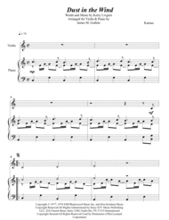 Kansas: Dust In The Wind for Violin & Piano Sheet Music by Kansas