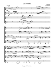 La Bomba (Guitar Quartet) - Score and Parts Sheet Music by Traditional
