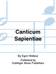 Canticum Sapientiae Sheet Music by Egon Wellesz