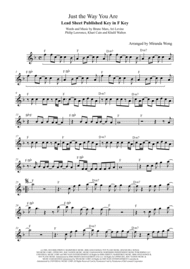 Just The Way You Are - Violin or Flute Solo (With Chords) Sheet Music by Bruno Mars