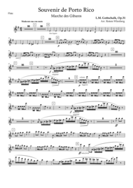 Souvenir de Porto Rico (Woodwind Quintet) Sheet Music by Gottschalk