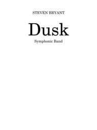 Dusk Sheet Music by Steven Bryant