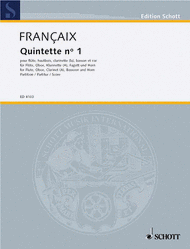 Quintet No. 1 Sheet Music by Jean Francaix