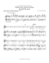 Where Can I Turn for Peace / Be Still My Soul Sheet Music by Emma Lou Thayne