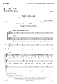 Zum Gali Gali Sheet Music by Greg Gilpin