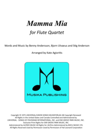 Mamma Mia - for Flute Quartet Sheet Music by ABBA