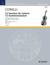 Twelve Chamber Sonatas op. 2 Band 1 Sheet Music by Arcangelo Corelli