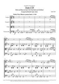 Shake It Off (String Quartet) Sheet Music by Taylor Swift