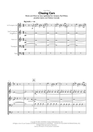Snow Patrol - Chasing Cars for Brass Quintet Sheet Music by Snow Patrol