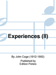 Experiences (II) Sheet Music by John Cage