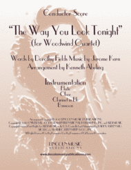 The Way You Look Tonight (for Woodwind Quartet) Sheet Music by Jerome Kern