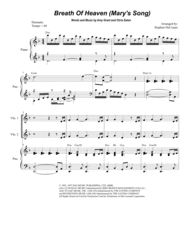 Breath Of Heaven (Mary's Song) (for String Quartet) Sheet Music by Amy Grant