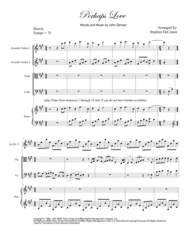 Perhaps Love (String Quartet) Sheet Music by John Denver
