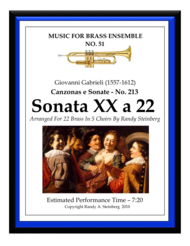 Sonata XX a 22 - No. 213 Sheet Music by Giovanni Gabrieli