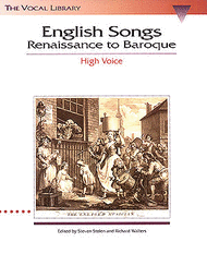 English Songs: Renaissance to Baroque Sheet Music by Various