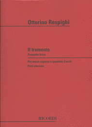 Il Tramonto Sheet Music by Ottorino Respighi