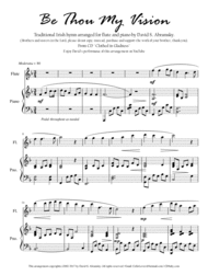 Be Thou My Vision (arr. for flute and piano) Sheet Music by Traditional Irish Hymn