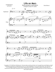 David Bowie: Life On Mars for Euphonium & Piano Sheet Music by David Bowie