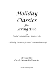Holiday Classics for String Trio Sheet Music by Carole Neuen-Rabinowitz