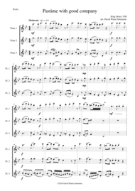 Pastime with good company for flute trio (3 flutes) Sheet Music by Henry VIII