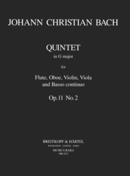 Quintet in G major Op. 11 No. 2 Sheet Music by Johann Christian Bach