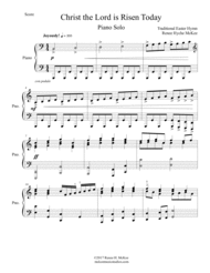 Christ the Lord is Risen Today -  Easter Piano Solo Sheet Music by Traditional Easter Hymn