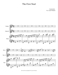The First Noel Violin Duet Sheet Music by Anonymous