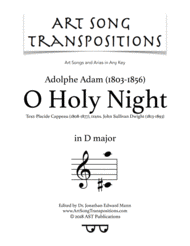 O Holy Night (D major) Sheet Music by Adolphe-Charles Adam