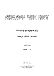 Where'er you walk - F Major Sheet Music by George Frideric Handel