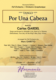 TANGO - Por Una Cabeza - Carlos Gardel - Arr : Marc Garetto // FULL ORCHESTRA - Score & Parts Sheet Music by Carlos Gardel