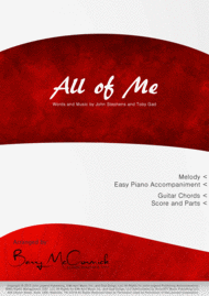 All Of Me - Melody with Chords and Easy Piano accomp. Sheet Music by John Legend
