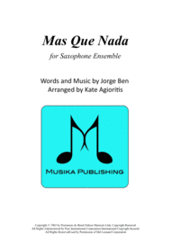 Mas Que Nada - for Saxophone Ensemble Sheet Music by Sergio Mendes
