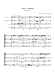 God of Our Fathers (Brass Quartet) Sheet Music by George William Warren