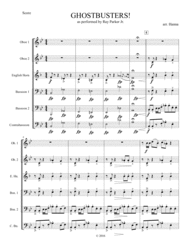 Ghostbusters (Double Reed Ensemble) Sheet Music by Ray Parker