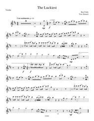 The Luckiest for String Quartet Intermediate/Advanced Sheet Music by Ben Folds
