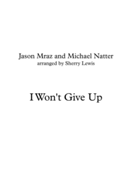 I Won't Give Up STRING QUARTET (for string quartet) Sheet Music by Jason Mraz