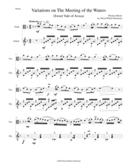Variations on The meeting of the waters (Sweet Vale of Avoca) for viola and guitar Sheet Music by Thomas Moore