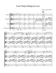 Can't Help Falling In Love (Score and String Quartet Parts) Sheet Music by Michael Buble