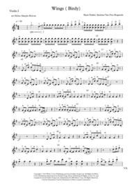 WINGS : BIRDY for STRING QUARTET AND/OR STRING ORCHESTRA Sheet Music by Birdy