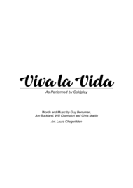 Viva La Vida for String Quartet Sheet Music by Coldplay