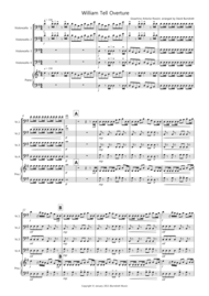 William Tell Overture for Cello Quartet Sheet Music by Gioachino Antonio Rossini.