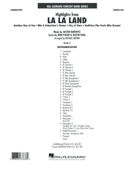Highlights from La La Land - Conductor Score (Full Score) Sheet Music by Justin Hurwitz