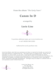 Canon In D Sheet Music by Lorie Line
