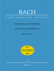 Inventions and Sinfonias BWV 772-801 Sheet Music by Johann Sebastian Bach