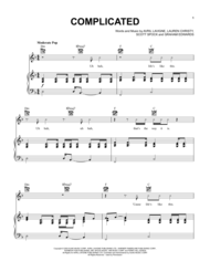 Complicated Sheet Music by Avril Lavigne