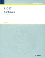 Continuum Sheet Music by Gyorgy Ligeti