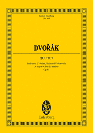 Quintet A major op. 81 B 155 Sheet Music by Antonin Dvorak